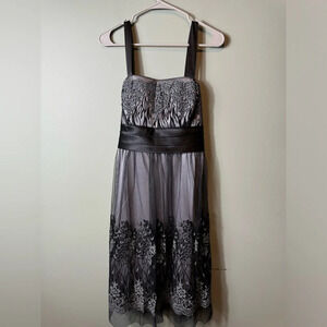 R&M Richard’s Women’s NWT Knee Length Black‎ & White Dress  Size 14